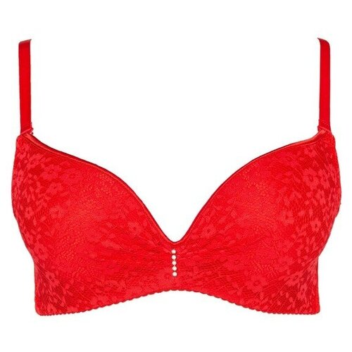 Бюстгальтер женский, цвет красный, размер 80В