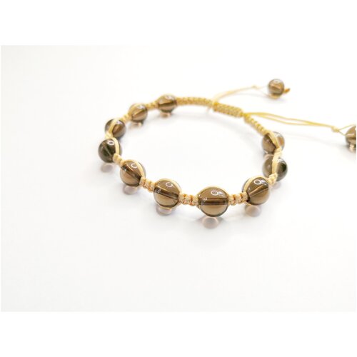 Браслет женский из натуральных камней Раухтопаз шамбала ручная работа