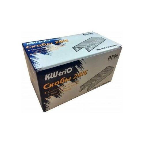 Скобы для степлера 24/6 Kw-Trio 0246/20 оцинкованные скобы для степлера kw trio 0246 20