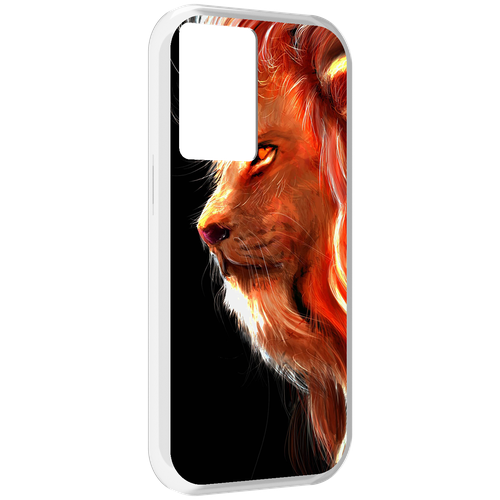 Чехол MyPads Арт-рисунок-льва мужской для OnePlus Nord N20 SE задняя-панель-накладка-бампер