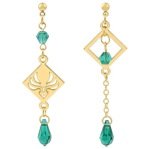 Серьги , зеленый