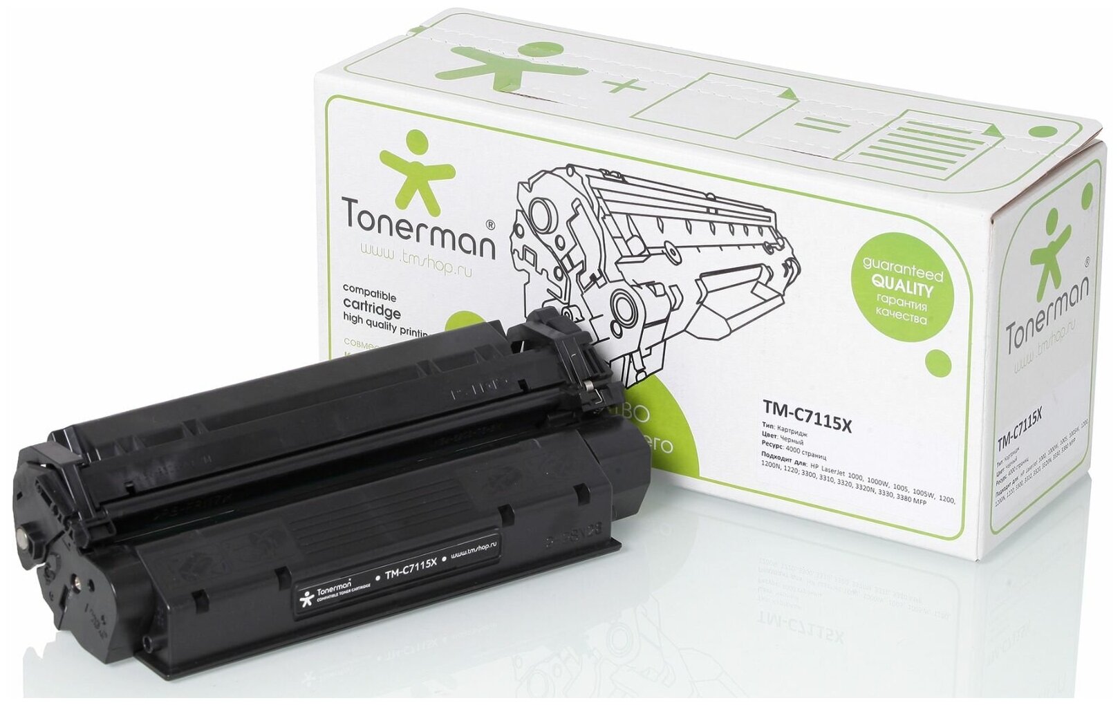 Картридж Tonerman C7115X для HP LaserJet LJ 1000, 1000W, 1005, 1005W, 1200, 1200N, 1220, 3300, 3310, 3320, 3320N, 3330, 3380 MFP