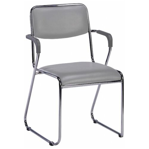 Кресло Everprof Кресло для посетителей Everprof Fix Plus Chrome Экокожа Серый 4490₽