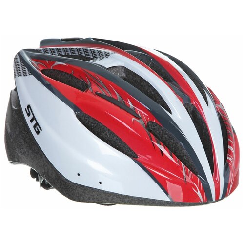 фото Шлем велосипедный mb20-1 stg белый/красный/чёрный x66759