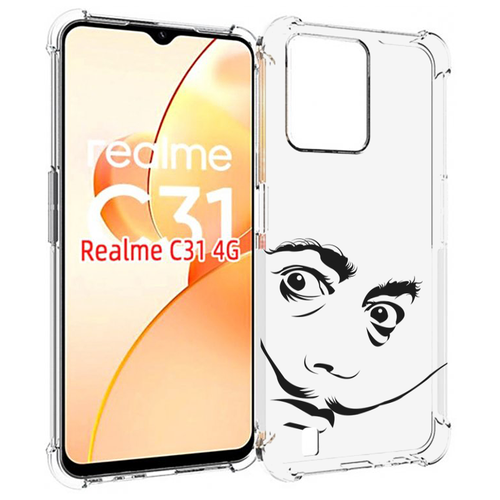 Чехол MyPads мужчина с длинными усами для OPPO Realme C31 задняя-панель-накладка-бампер чехол mypads 23 февраля военный мужчина для oppo realme c31 задняя панель накладка бампер