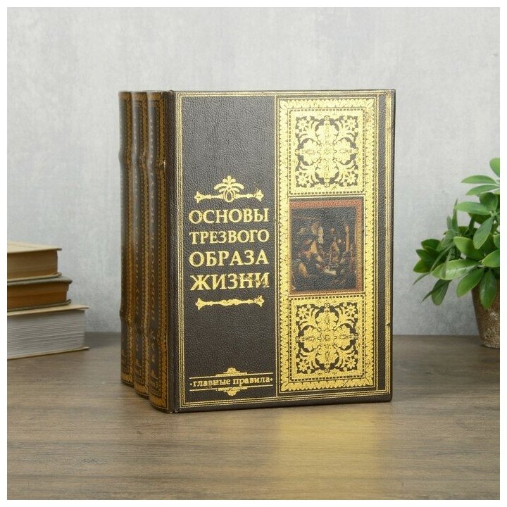 Сейф-книга многотомник "Основы трезвого образа жизни" 25х19х16,5 см