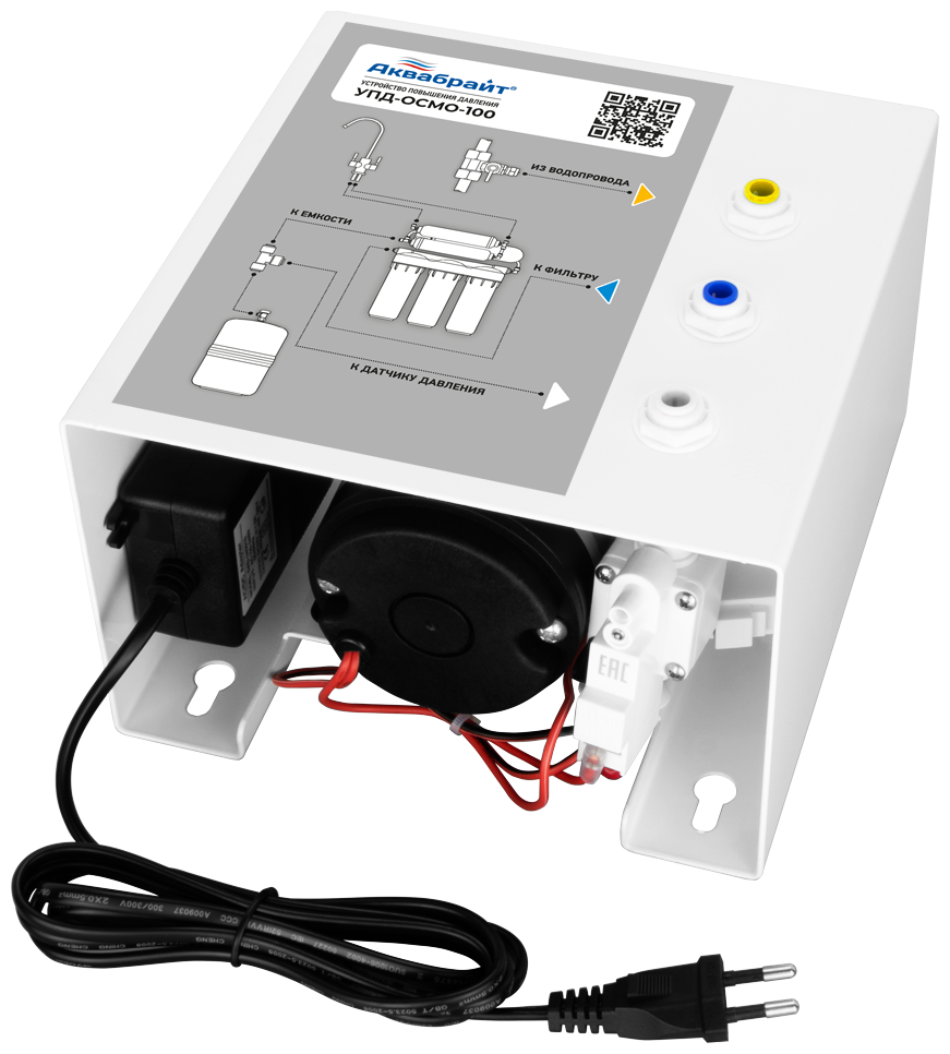 Устройство повышения давления для систем с обратным осмосом Аквабрайт (УПД-ОСМО-100)