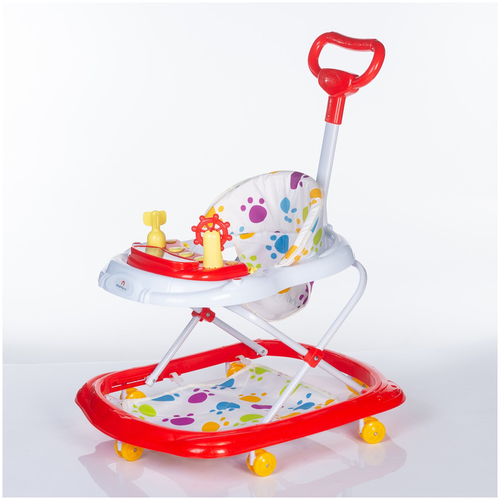 Ходунки с родительской ручкой управления Babyhit Jolly Walk XT, серый