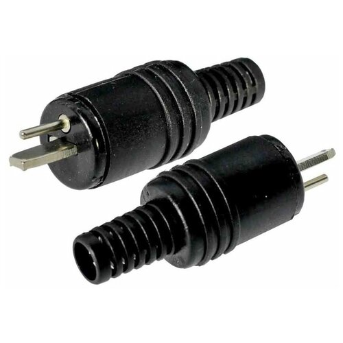 Разъем аудио точка-тире штекер пластик на кабель под винт (в комплекте 2 штуки) разъем штекер аудио на кабель под винт точка тире пластик 10 шт