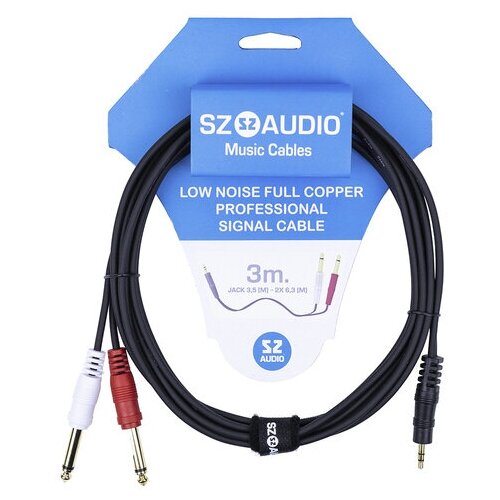 Y-кабель SZ-Audio Jack 3,5 - 2X 6,3 3m (для микрофона, гитары, инструментов) тейлор джулия д рестораны бары кафе лучшие мировые интерьеры