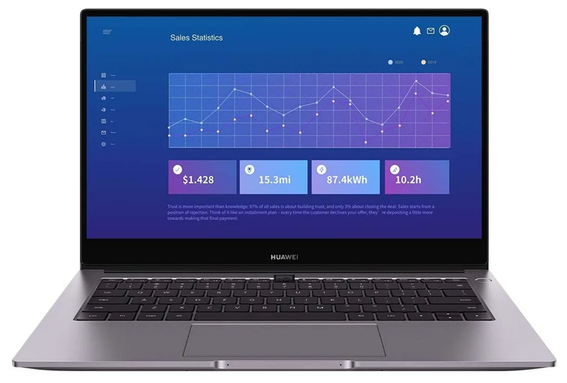 Ноутбук Huawei MateBook B3-520/15.6' 1920x1080/Intel i7 1135G7/16G/SSD NVMe 512G/72%/TPM/Wi-Fi/Bluetooth/Camera/Win 10 pro/156Kg/1y warranty (BohrDZ-WFE9A) (BDZ-WFE9A) (53013FCE)