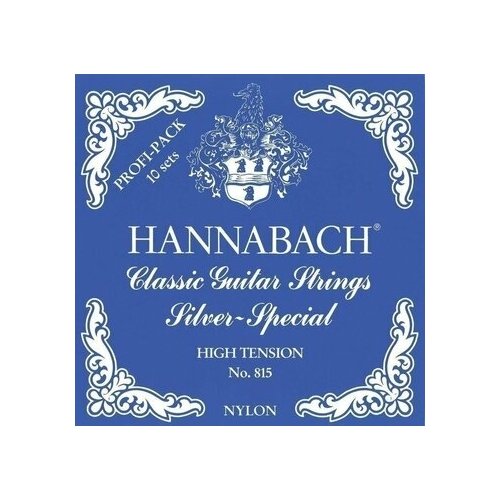 Струны для классической гитары Hannabach 815 ProfiPack High Tension Silver Special струны для классической гитары hannabach 728mt black custom made