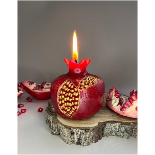 Свеча гранат интерьерная