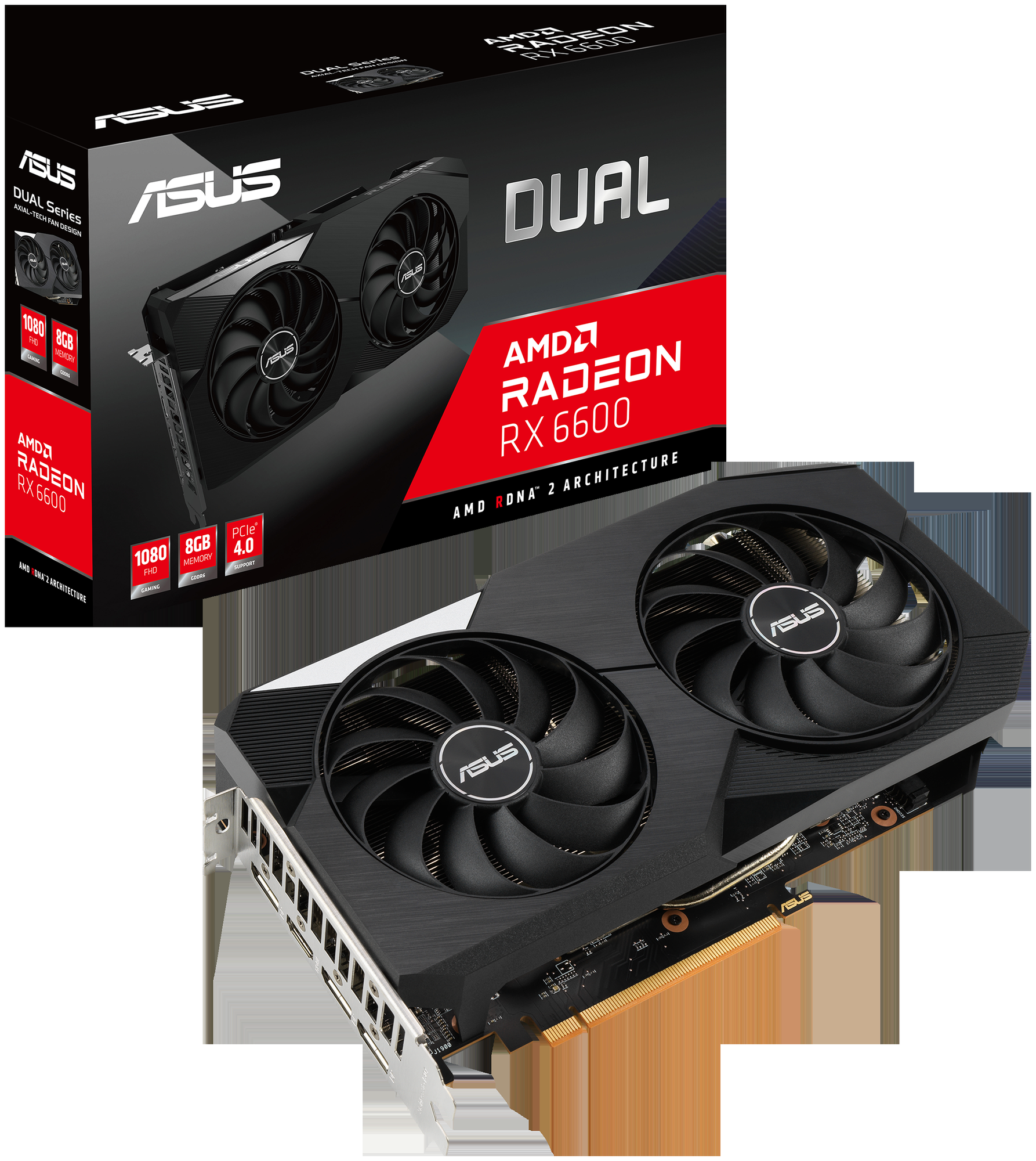 ASUS Dual Radeon RX 6600 搭載ビデオカード DUAL-RX6600-8G