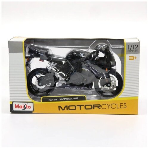 Мотоцикл Maisto Honda CBR1000RR 1:12, черный, 31101 maisto 1 12 yamaha yz450f литые под давлением автомобили коллекционные хобби модель мотоцикла игрушки