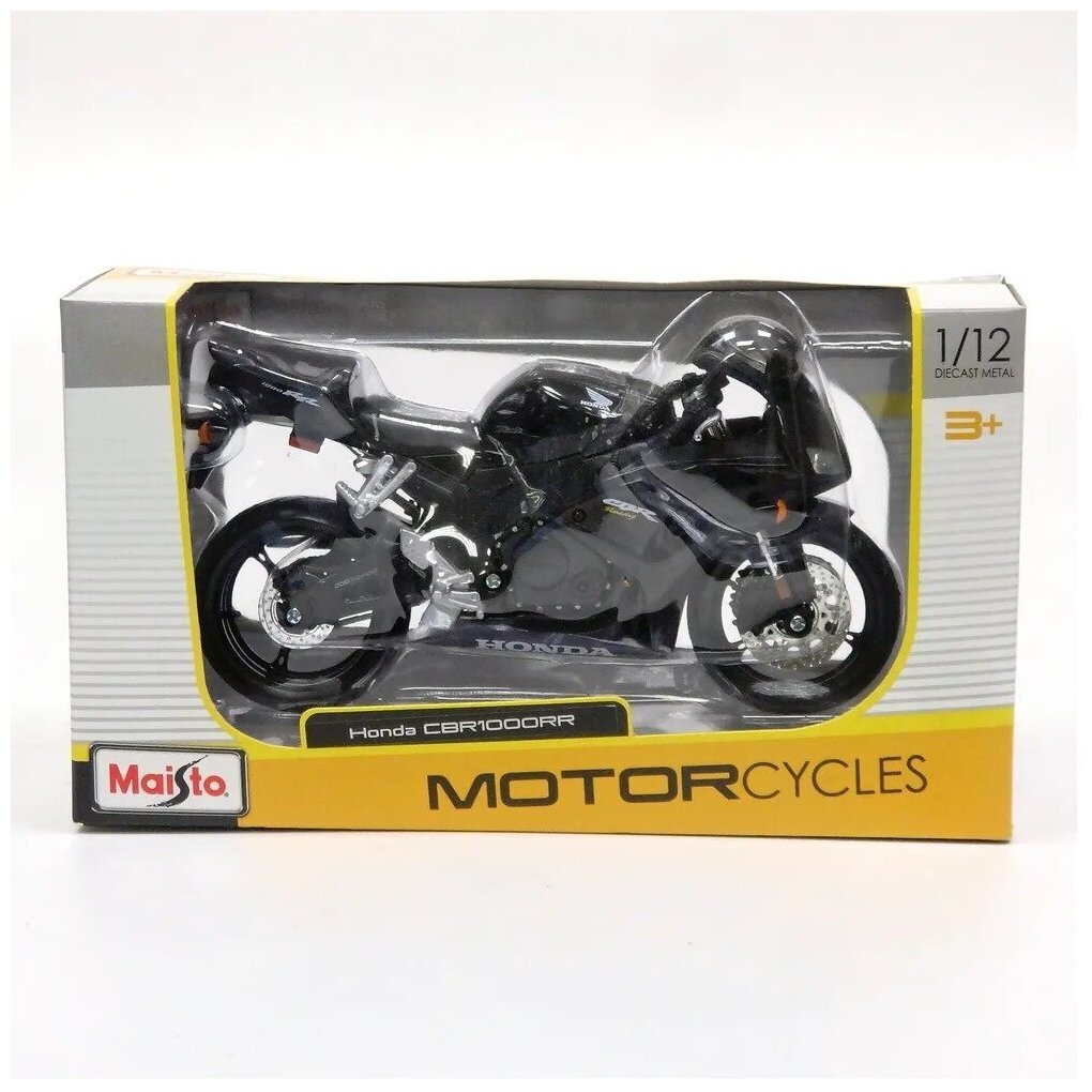 Мотоцикл Maisto Honda CBR1000RR 1:12, черный, 31101