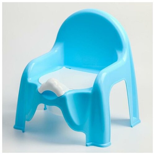 Горшок-стульчик с крышкой, цвет голубой с крышкой fort голубой