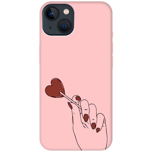 Силиконовый чехол на Apple iPhone 14 Plus / Эпл Айфон 14 Плюс с рисунком Heartbreaker Soft Touch розовый силиконовый чехол на apple iphone 14 plus эпл айфон 14 плюс с рисунком brain off soft touch розовый