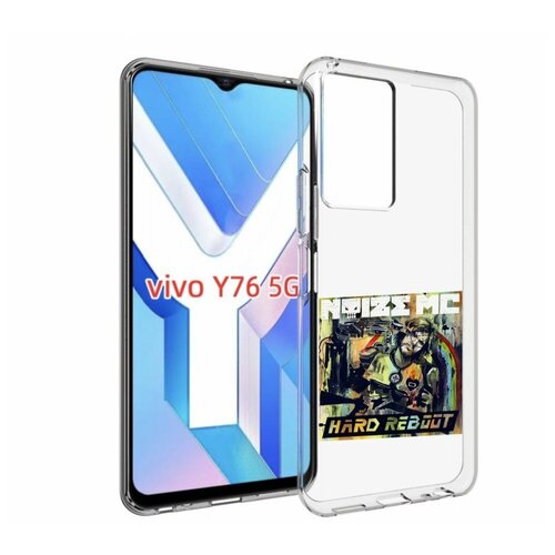 Чехол MyPads Hard Reboot Noize MC для Vivo Y76 5G задняя-панель-накладка-бампер