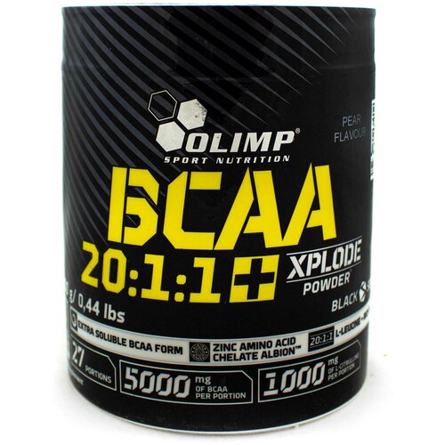 BCAA Olimp Sport Nutrition BCAA 20:1:1 Xplode Powder, груша, 200 гр. аминокислоты olimp amino bcaa xplode powder 500 гр клубника