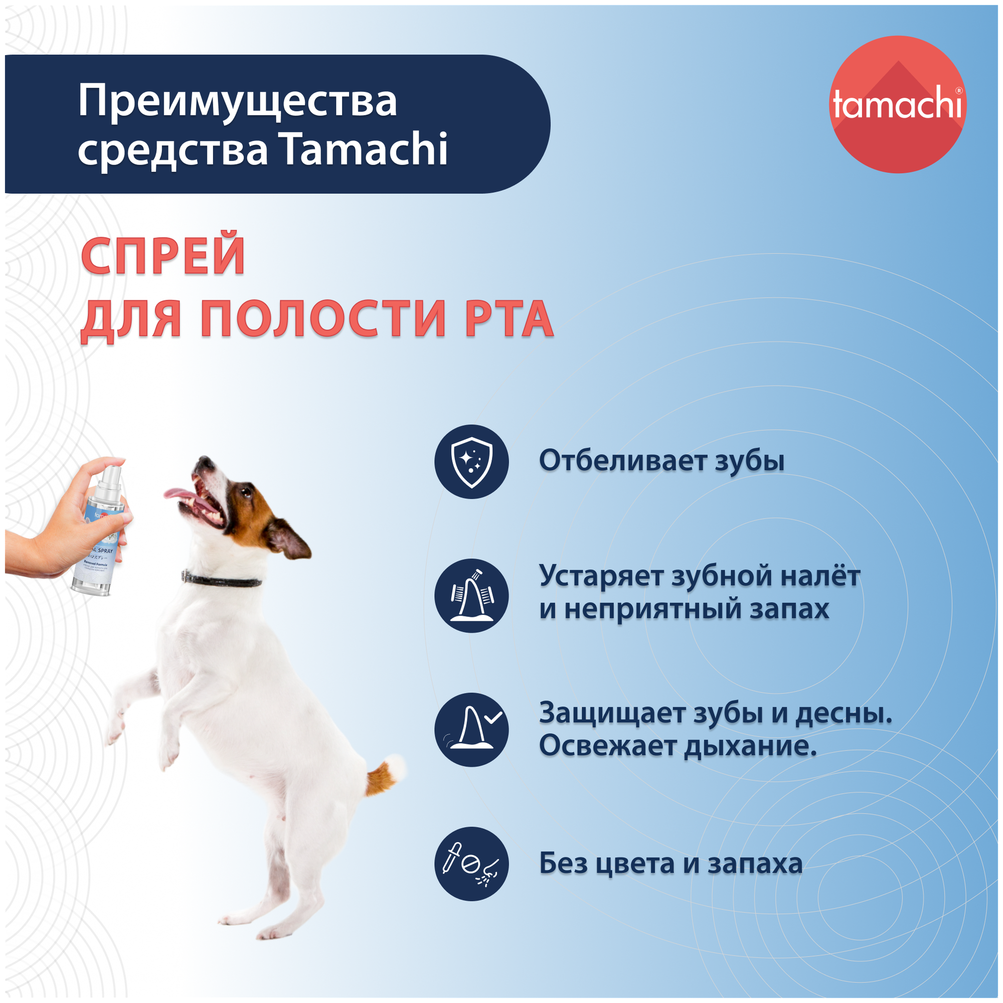 Спрей для полости рта собак и кошек Tamachi Oral Spray Renewal Formula гиалуроновый комплекс, 125 мл