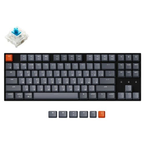 Беспроводная механическая клавиатура Keychron K8 TKL алюминиевый корпус White LED подсветка Gateron Blue Switch 759000₽