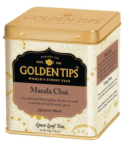 Чай чёрный ТМ "Голден Типс" - Масала, жесть,125 гр.