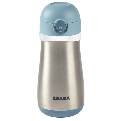 фото Поильник термос beaba gourde inox + anse 350ml wblue 913521