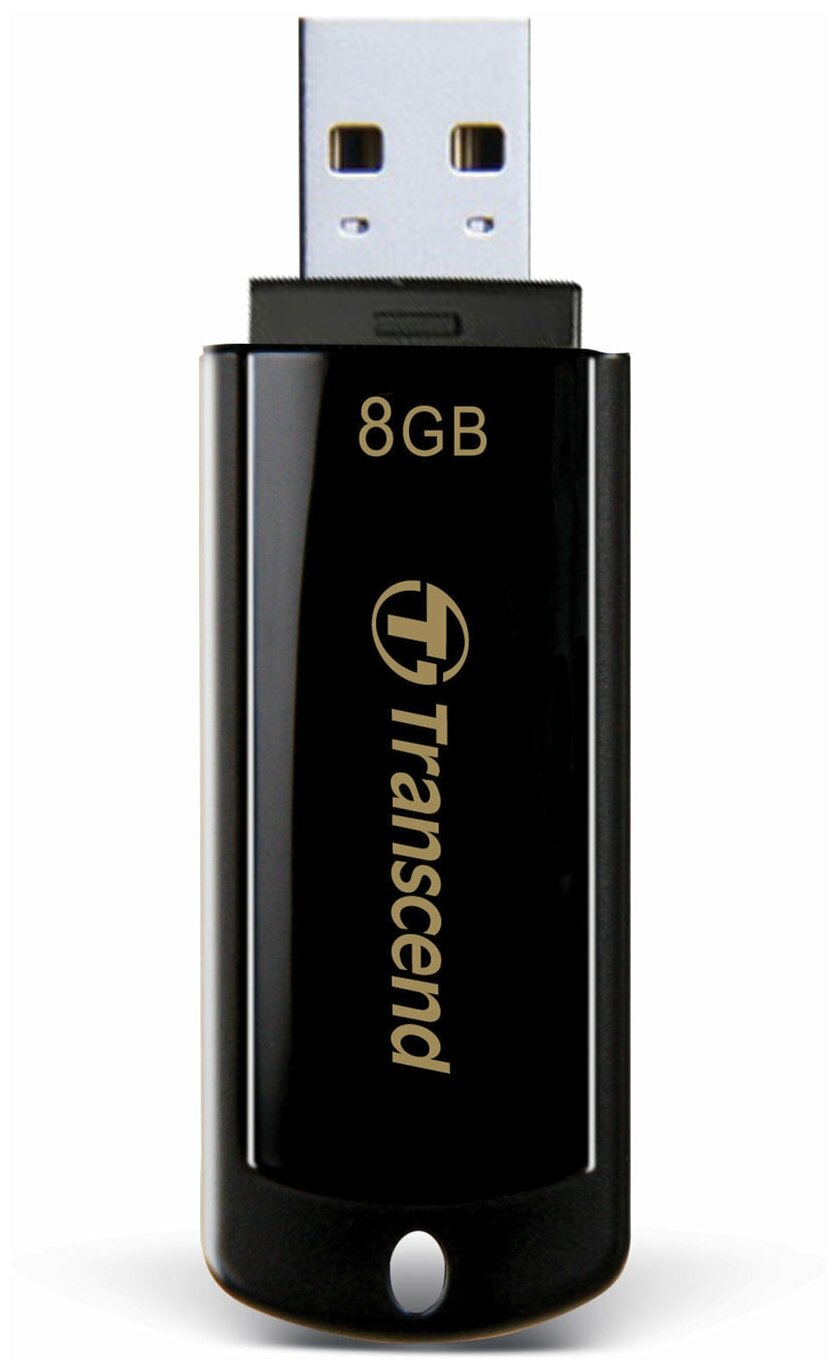 Флеш Диск Transcend 8Gb Jetflash 350 TS8GJF350 USB2.0 черный - фотография № 3