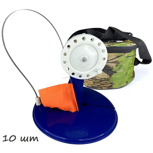 фото Набор оснащенных зимних жерлиц в сумке лес 10 шт. 2 крючка fish raid