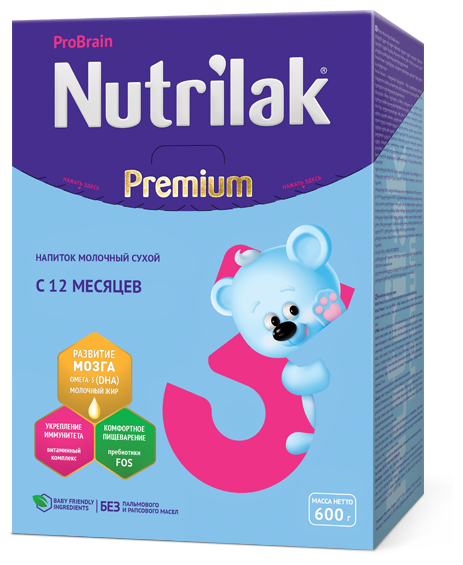 Смесь Nutrilak (InfaPrim) Premium 3 (старше 12 месяцев) 600 г