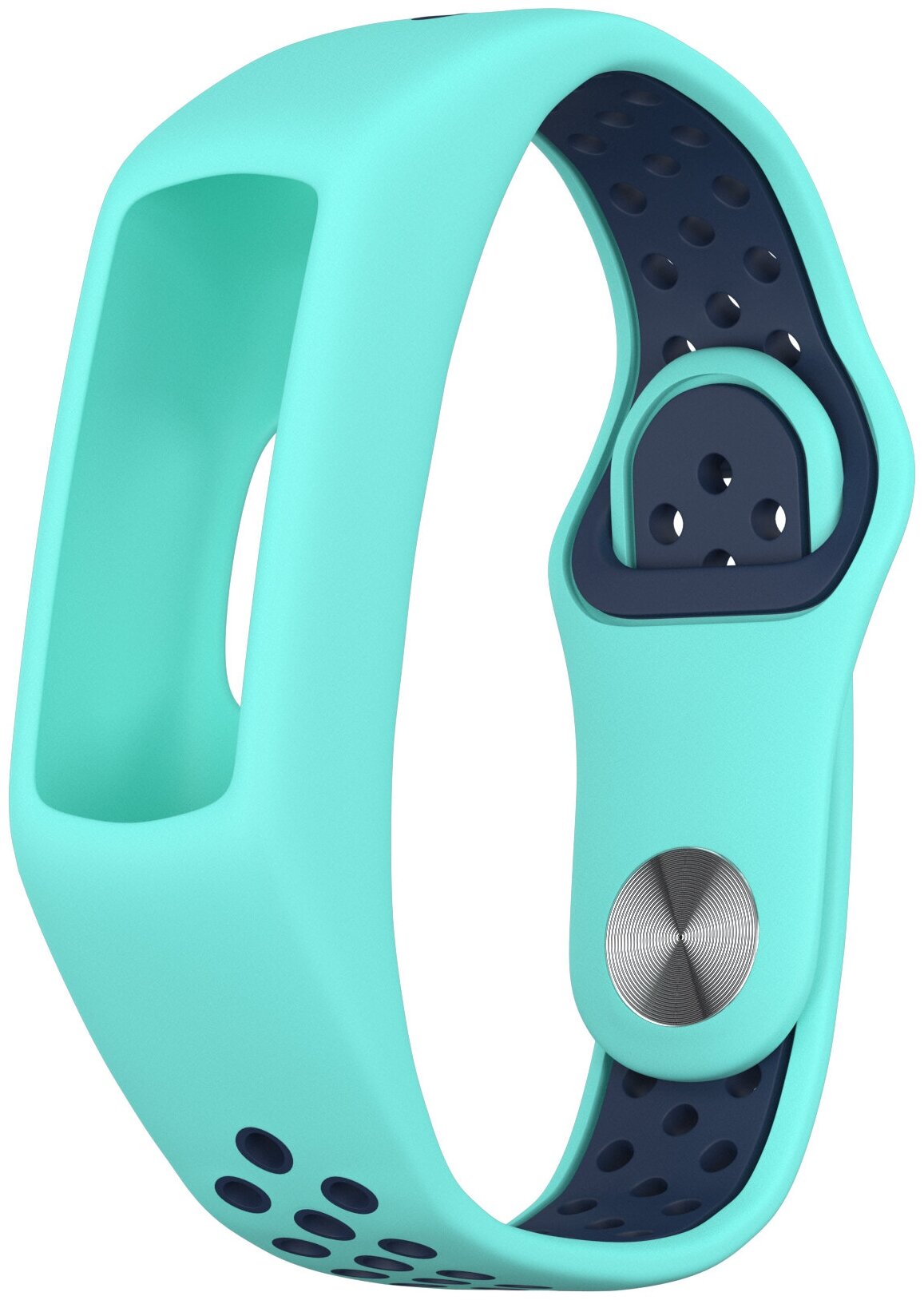 фото Ремешок силиконовый GSMIN Sport Edition для фитнес браслета Honor Band 4 (Бирюзово-синий)