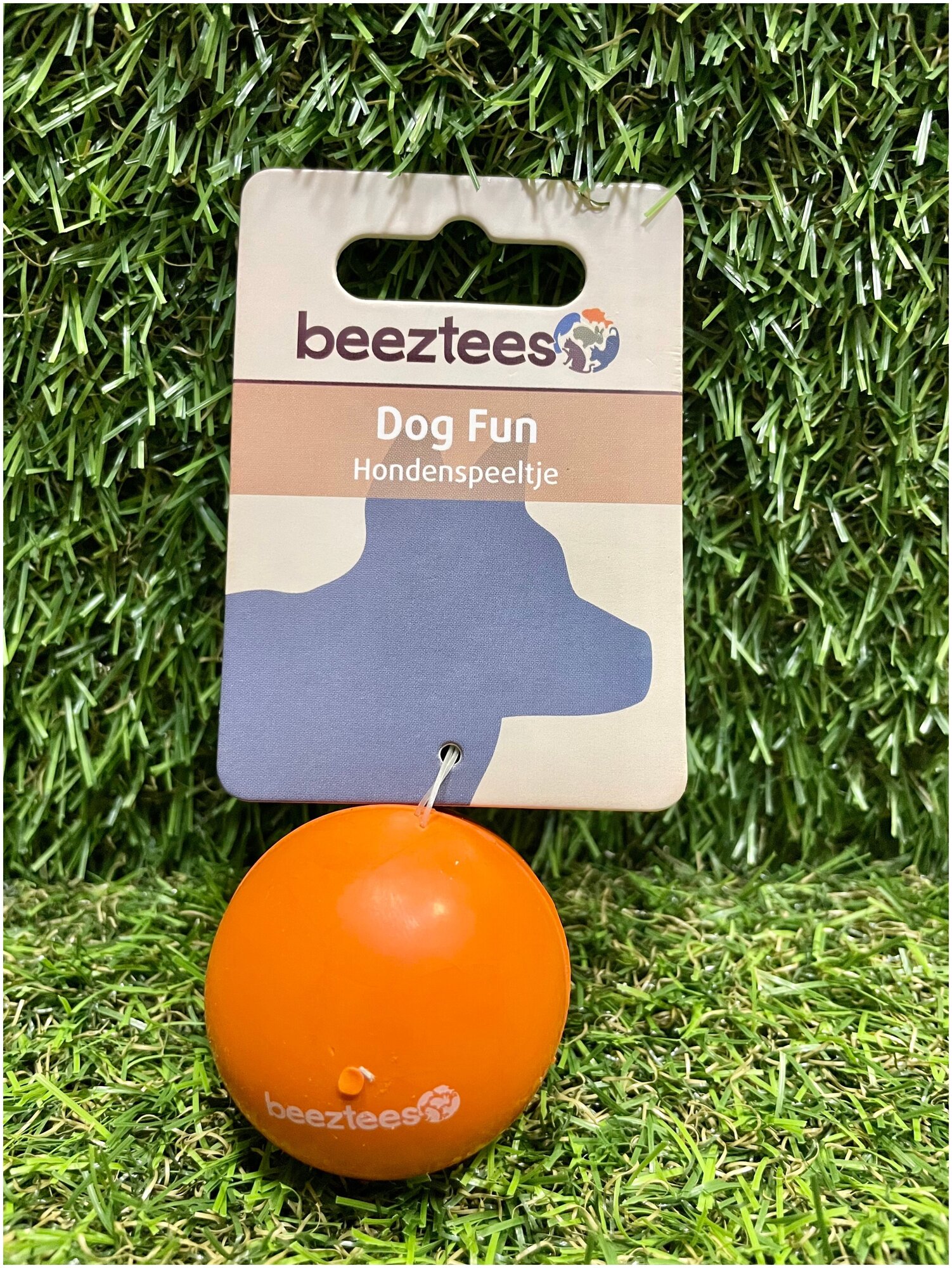Beeztees 625900 Игрушка д/собак "Мяч", литая резина, оранжевый 4,5см . - фотография № 5