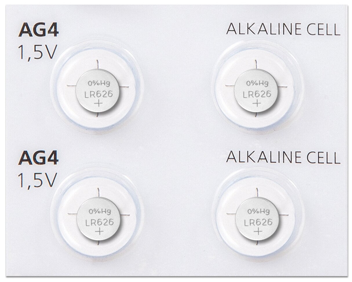 Батарейка LR66 (AG4, 377, 626) 1.5V SmartBuy Blister, упаковка 4 шт.