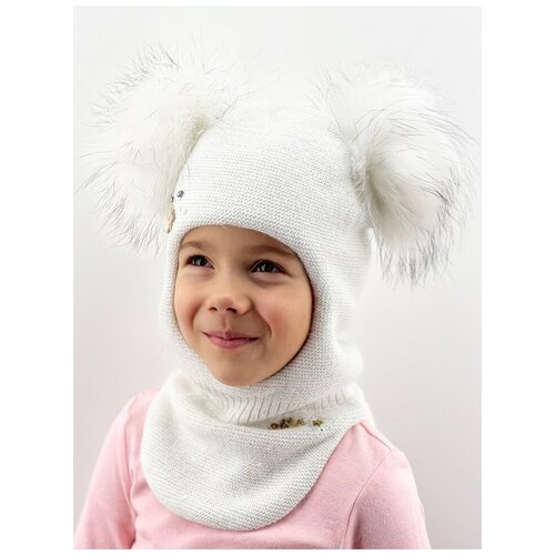 фото Шапка mialt, размер 50-52, белый