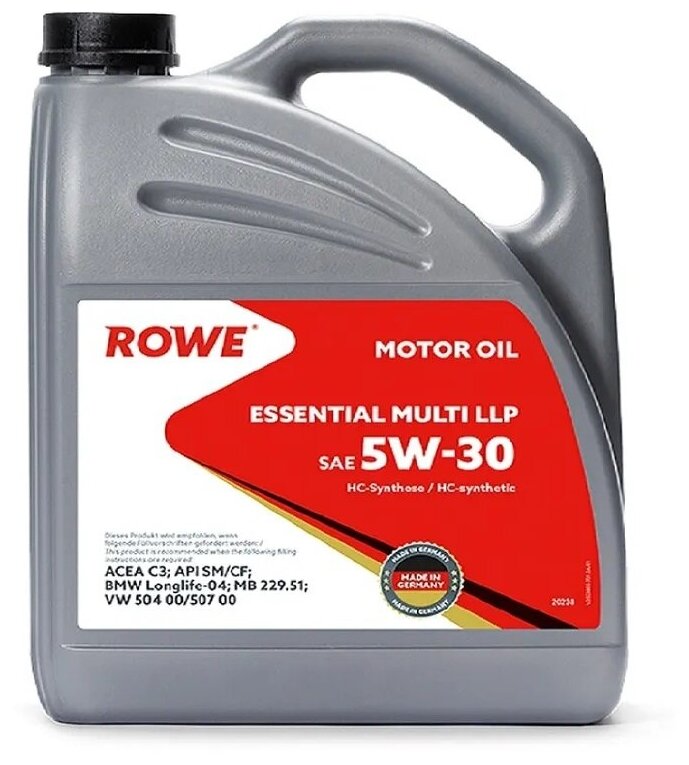 Моторное масло ROWE ESSENTIAL MULTI LLP SAE 5W-30 5л 20238-595-2A