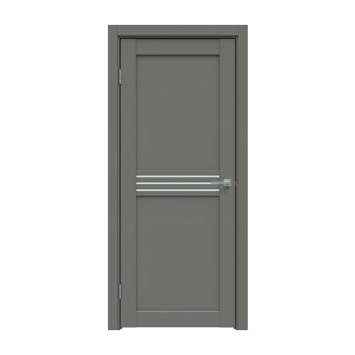 Дверь межкомнатная, Модель 601 ПО, Цвет Медиум грей, Стекло satinato, 700x2000мм, Комплект