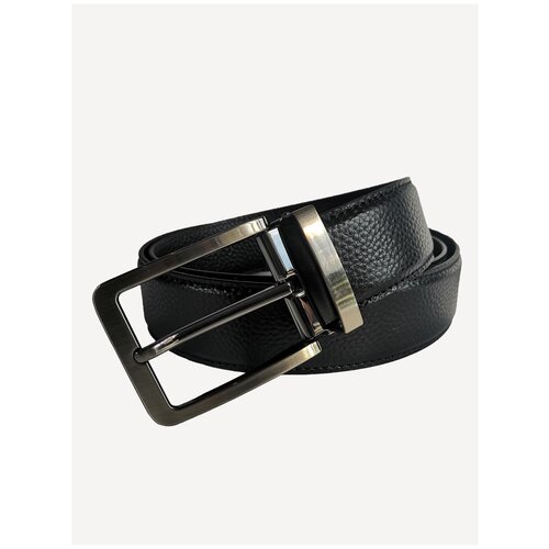 фото Ремень мужской из натуральной кожи (черный) doublecity