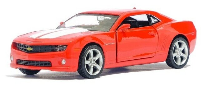 Машина металлическая CHEVROLET CAMARO, 1:32, открываются двери, инерция, цвет красный