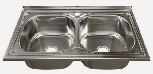 Изображение товара Кухонная мойка Mixline 50х80 (0,6) 2-х чаш вып 3 1/2 18см с сифоном