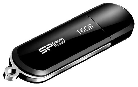 Флешка 16Gb Silicon Power LuxMini 322, USB 2.0, черный