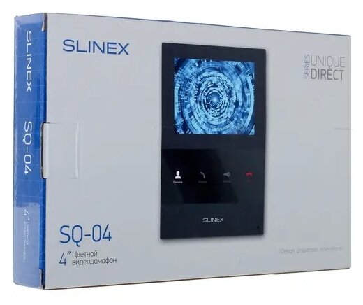 Монитор для домофона/видеодомофона Slinex SQ-04 черный - фотография № 3