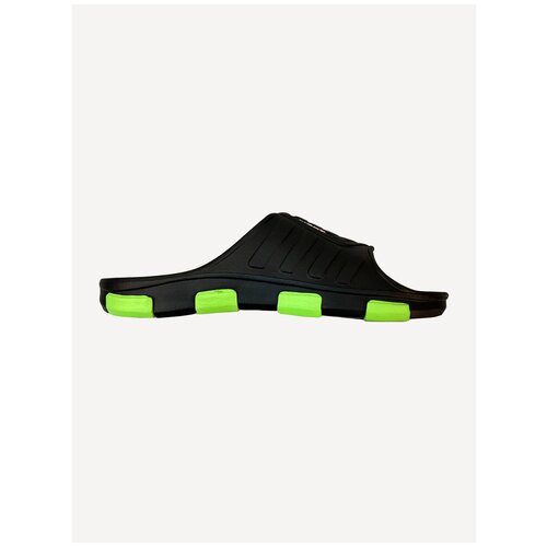 фото Тапочки (шлепанцы) мужские резиновые light (лайт) черно-салатовые light company