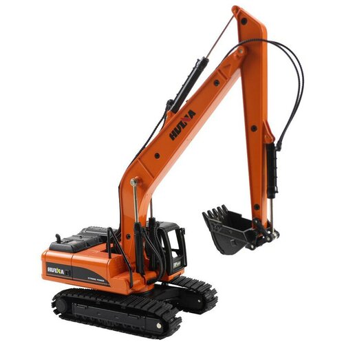 Металлический гусеничный экскаватор HuiNa Toys 1:50 - HN1722-ORANGE (HN1722-ORANGE) машинка hui na toys спецтехника экскаватор 1 16 на р у свет звук 1331