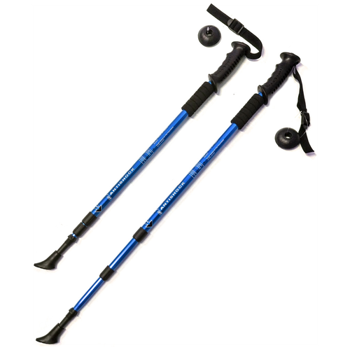 Палка для скандинавской ходьбы Sportex F18432/F18433/F18434/F18435, 2 шт., синий палки для скандинавской ходьбы красные до 1 35м телескопическая спортекс f18436