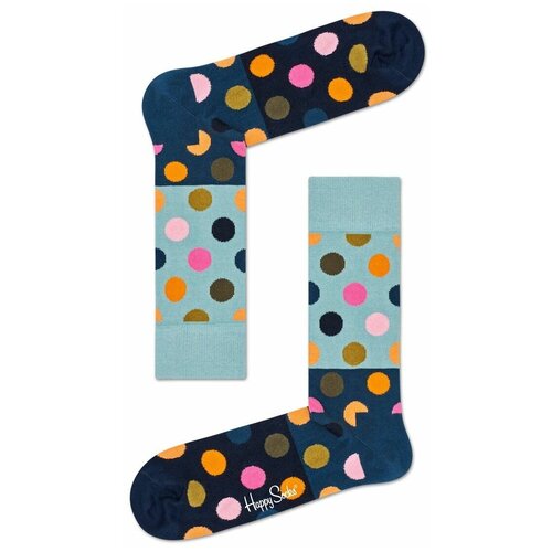 Носки Happy Socks, размер 25, голубой, синий, мультиколор 5 pairs lot women casual socks fashion dots sock personality cute comfortable polka dot sock japanese kawaii socks