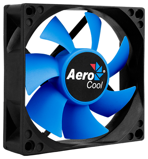 Вентилятор для корпуса AeroCool Motion 8 80х80х25мм, 2000rpm, 21,5 CFM, 25.3 dBA, Molex 4-pin, съемная крыльчатка, гидравлический подшипник