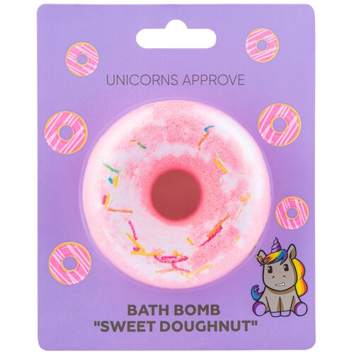 UNICORNS APPROVE Бомба для ванны SWEET DOUGHNUT Сладкий пончик 120г