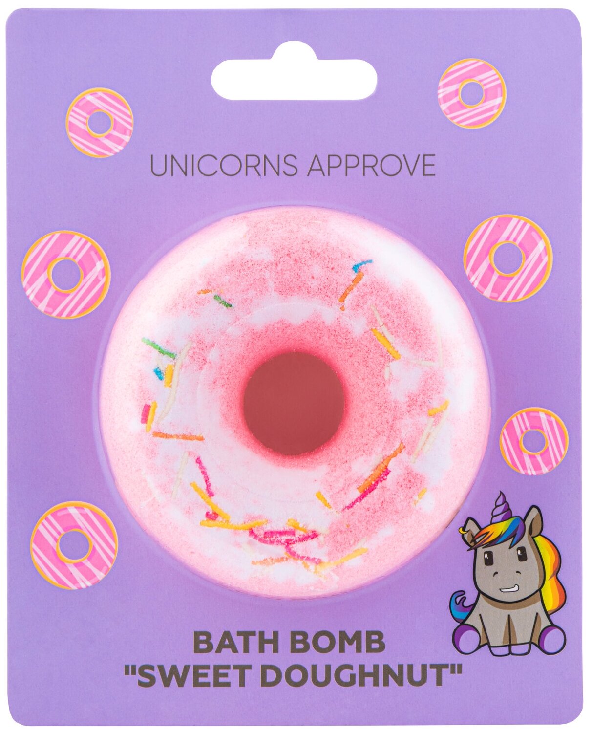 UNICORNS APPROVE Бомба для ванны "SWEET DOUGHNUT" Сладкий пончик 120г