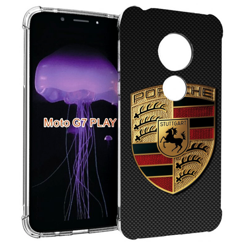 Чехол MyPads порш porsche 1 для Motorola Moto G7 Play задняя-панель-накладка-бампер